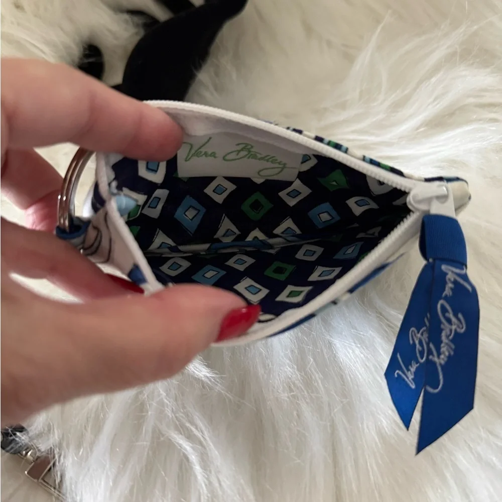 Vera Bradley Blue and Green Patterned Pouch